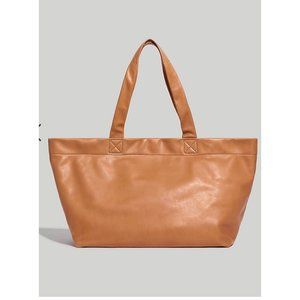 Madewell $198 The Piazza Oversized Tote Timber Brown NH027